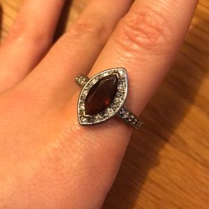 Nevada silver ring 9 costume brown diamond wedding fancy